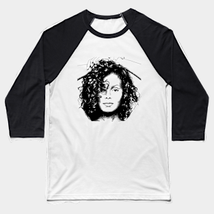 Music Baseball T-Shirt - Janet by drow_easy